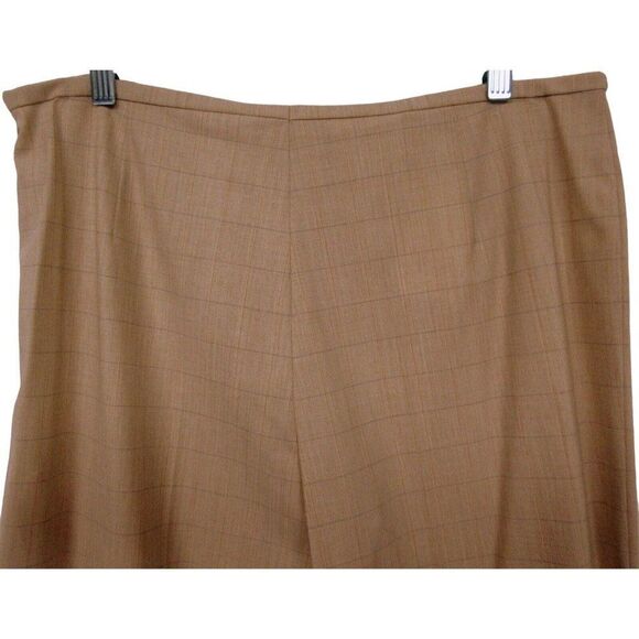 Escada Neutral Plaid Wool Stretch Dress Pants Drawstring Waist Trousers 44 NEW - Picture 8 of 12
